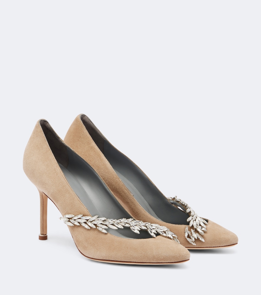 Balenciaga X Manolo Blahnik Suede Beige Pumps