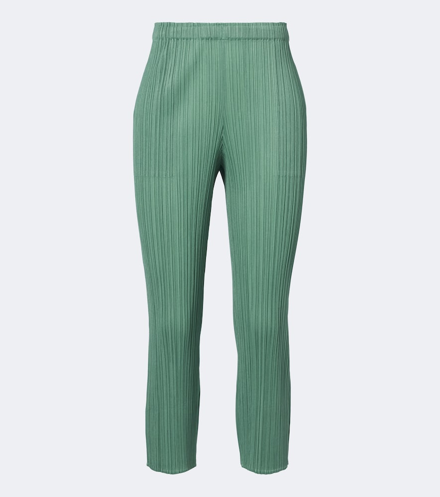 Pantaloni slim Monthly Colors: August plissé