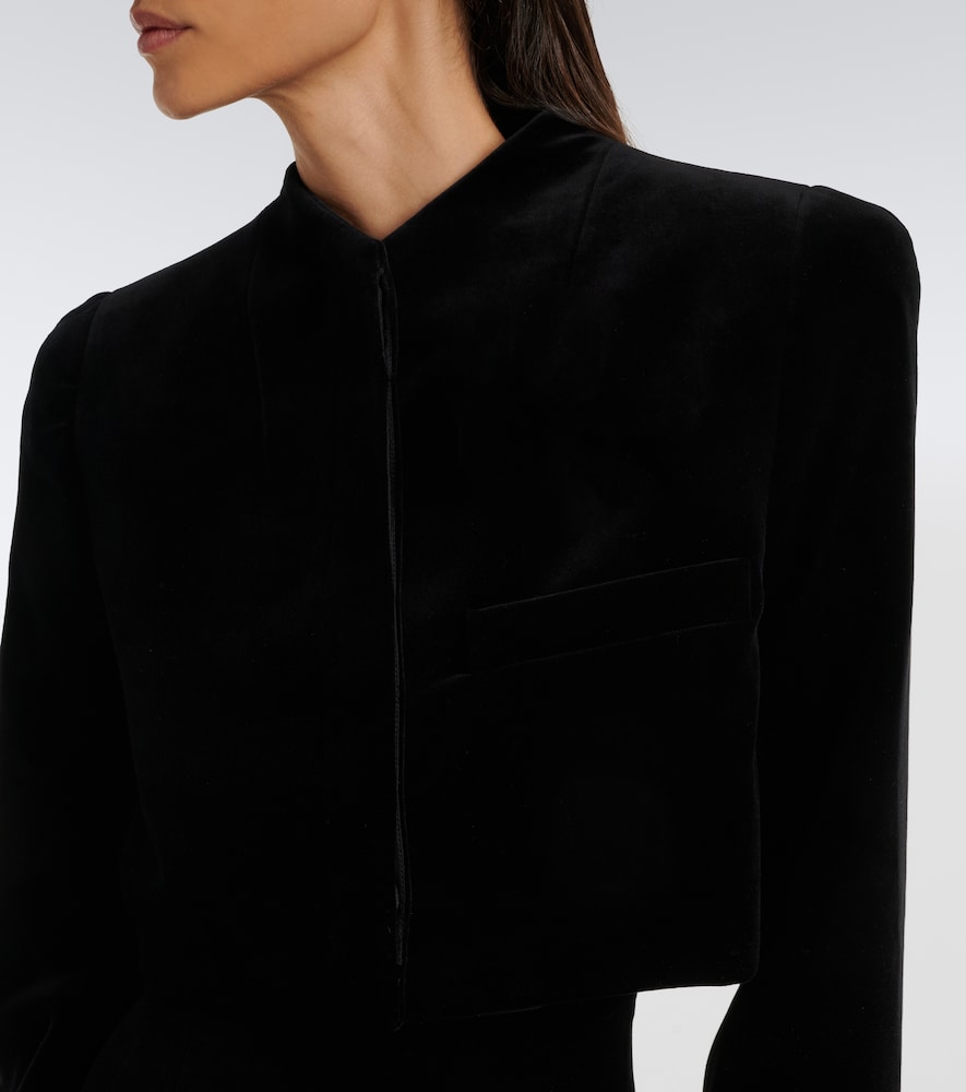 Samo Cropped Velvet Jacket