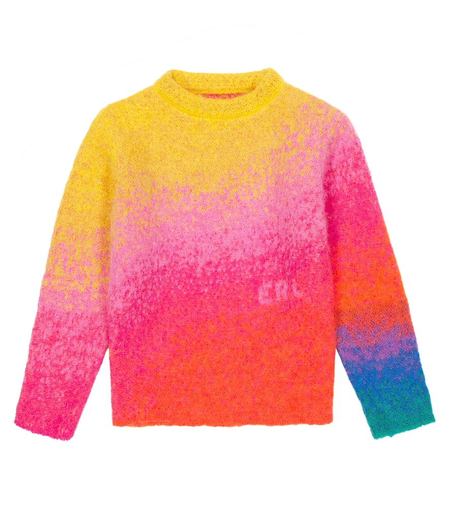 ERL Kids Logo rainbow knit sweater