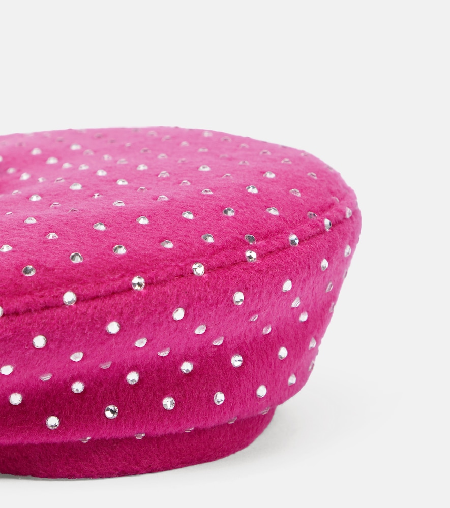  Ruslan Baginskiy Ruslan Baginskiy Embellished Wool-blend Beret 