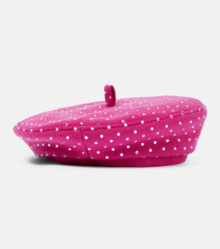  Ruslan Baginskiy Ruslan Baginskiy Embellished Wool-blend Beret 