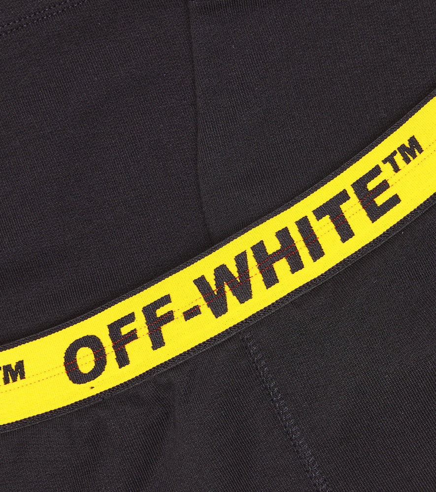  Off-white Kids Off-white Kids Logo Cotton Jersey Shorts 