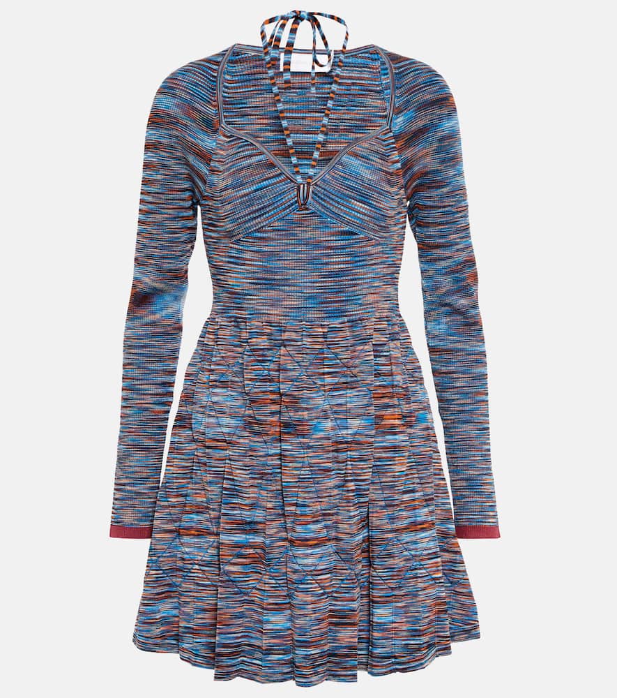 Simkhai Selene space-dyed halterneck minidress