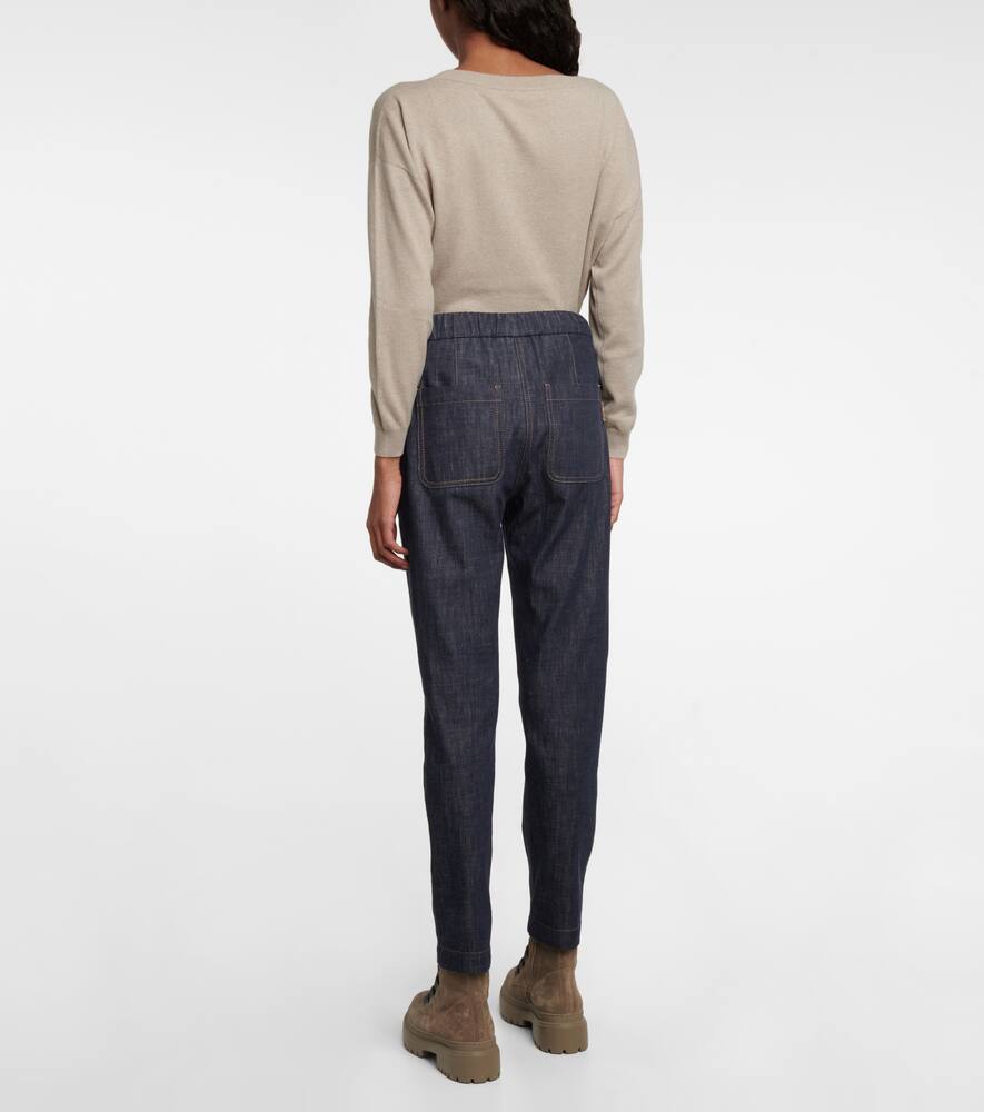 BRUNELLO CUCINELLI 高腰直筒牛仔裤