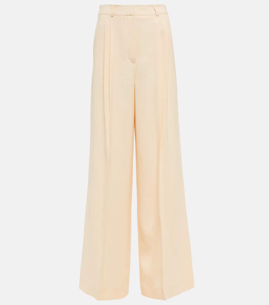 Nyack wide-leg linen and wool pants