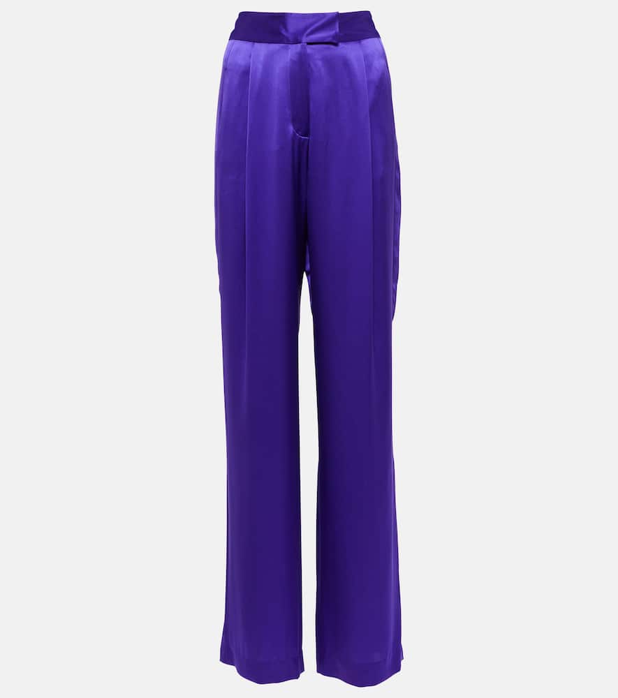 The Sei High-rise wide-leg silk satin pants