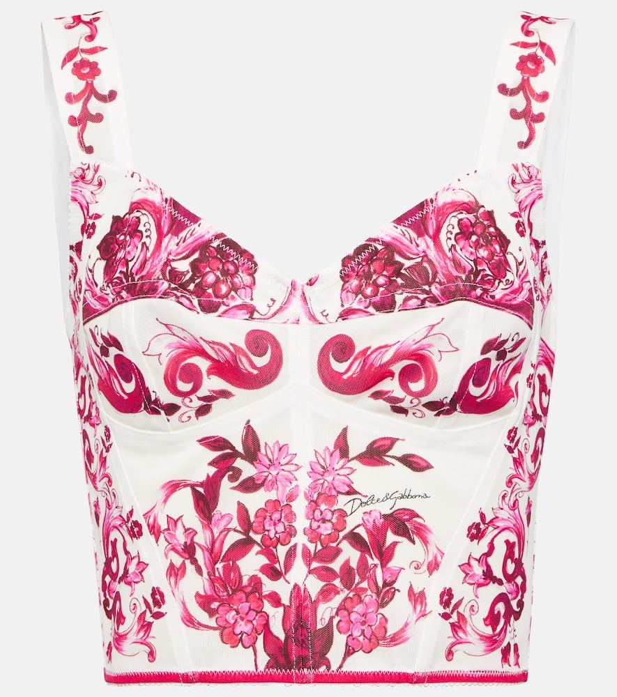 Dolce & Gabbana Majolica printed corset top