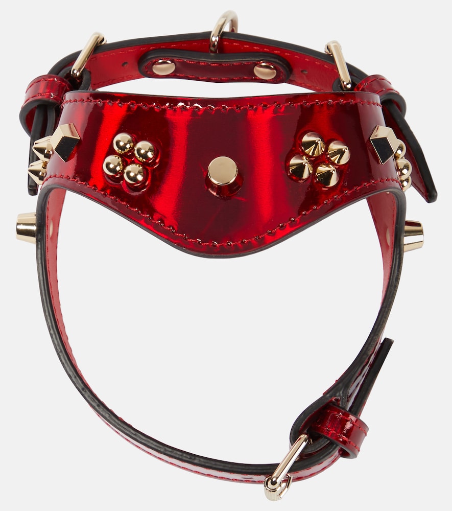 Christian Louboutin Loubiharness embellished leather dog harness