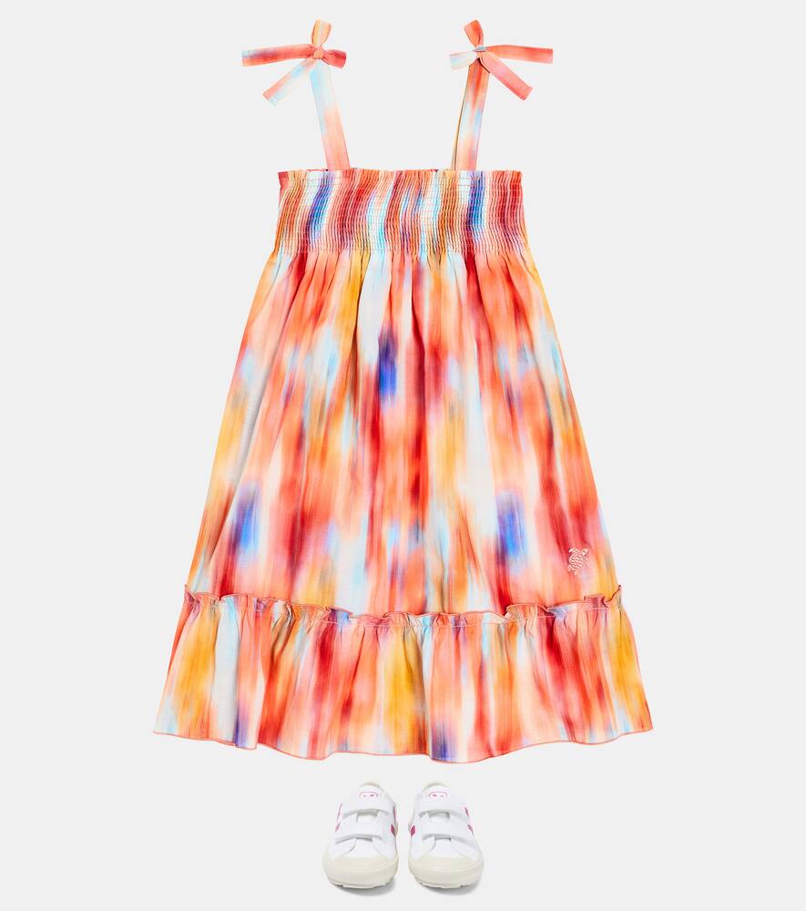 Shop Vilebrequin Gloss Tie-dye Cotton Dress In Multicoloured