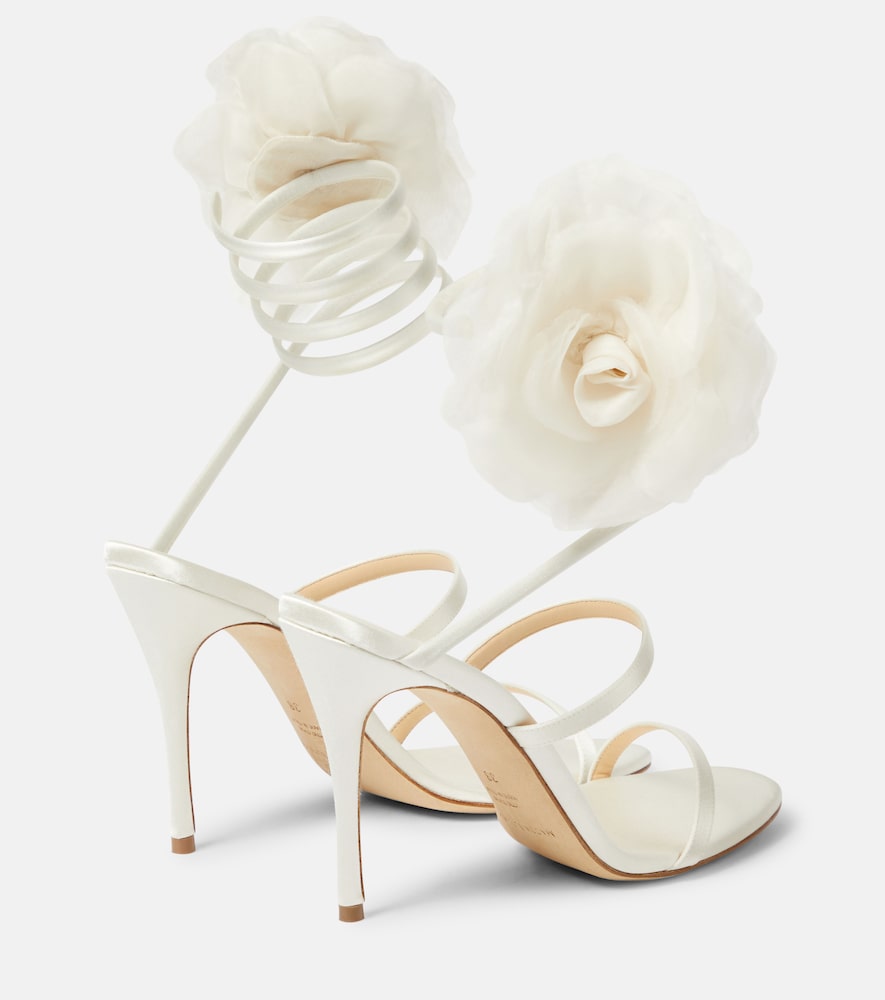 Floral-Appliqué Sandals