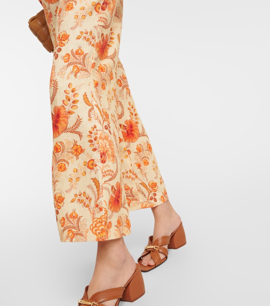  Zimmermann Zimmermann Junie Cropped Linen Flared Pants 
