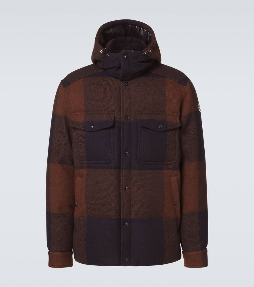 Moncler Ladurns checked wool down jacket