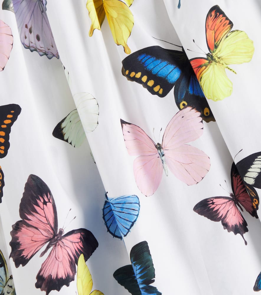 Dolce & Gabbana Butterfly-print Dress In Farfalle Borod Blu