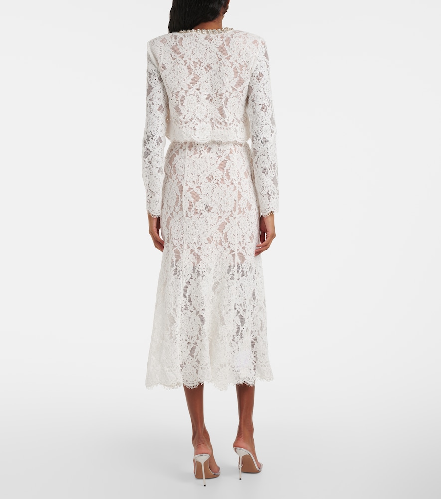  Self-portrait Self-portrait Embellished Lace Midi Dress 