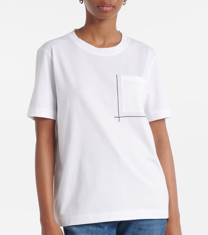 Brunello Cucinelli Cotton Jersey T-shirt In White