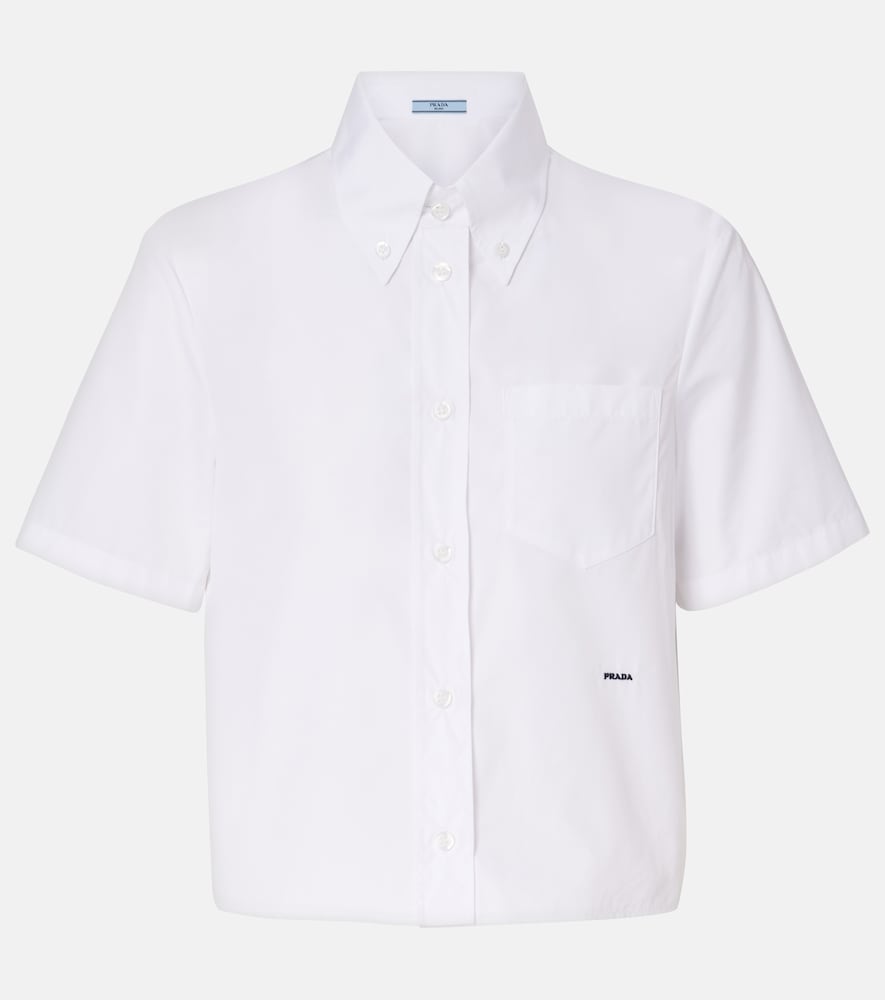 Prada Logo cotton poplin shirt
