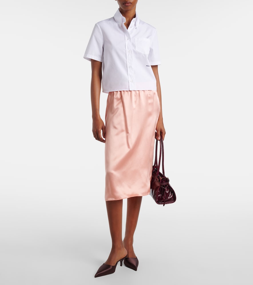  Prada Prada Logo Cotton Poplin Shirt 
