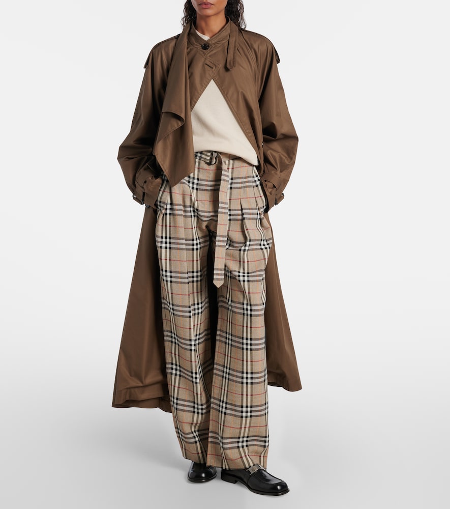 Burberry Burberry Check belted wide-leg pants