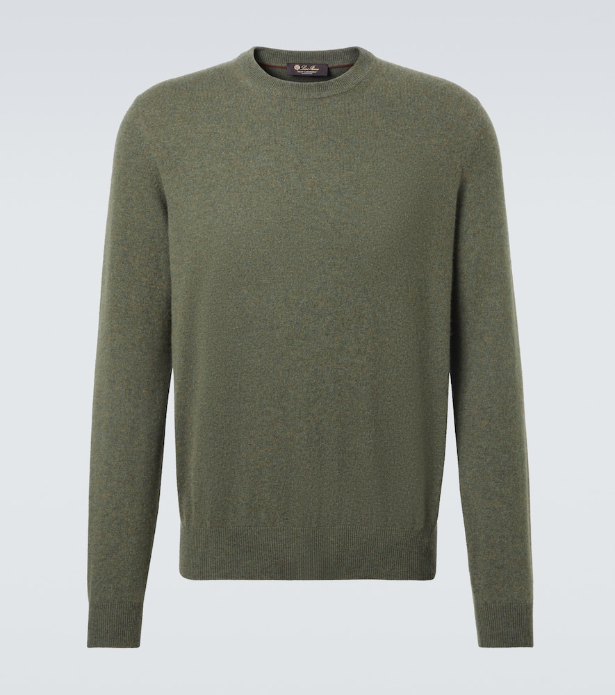 Loro Piana Cashmere Crewneck Sweater In Green
