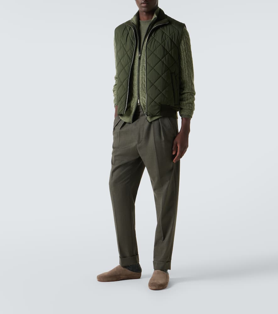 Loro Piana Cashmere Crewneck Sweater In Green
