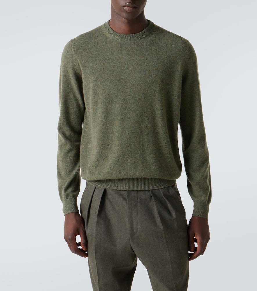 Loro Piana Cashmere Crewneck Sweater In Green