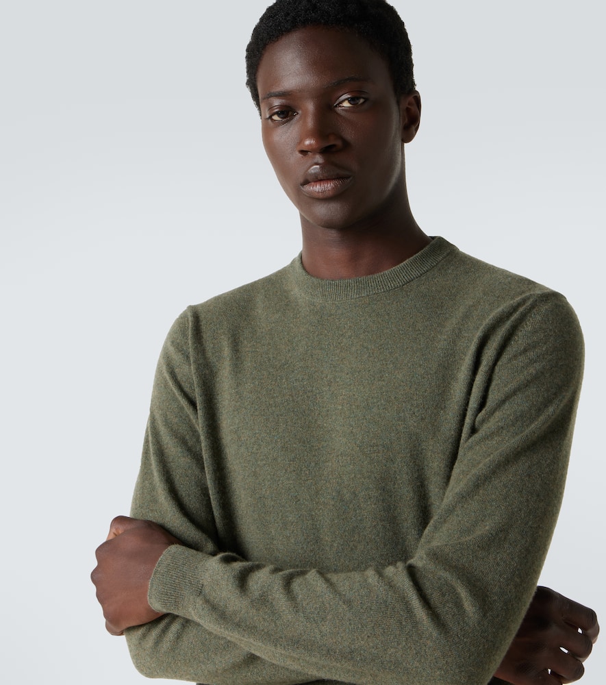 Loro Piana Cashmere Crewneck Sweater In Green