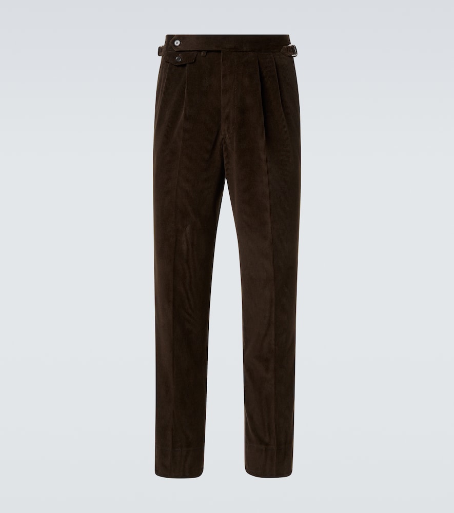 Dunhill Cotton and Cashmere Corduroy Straight Pants