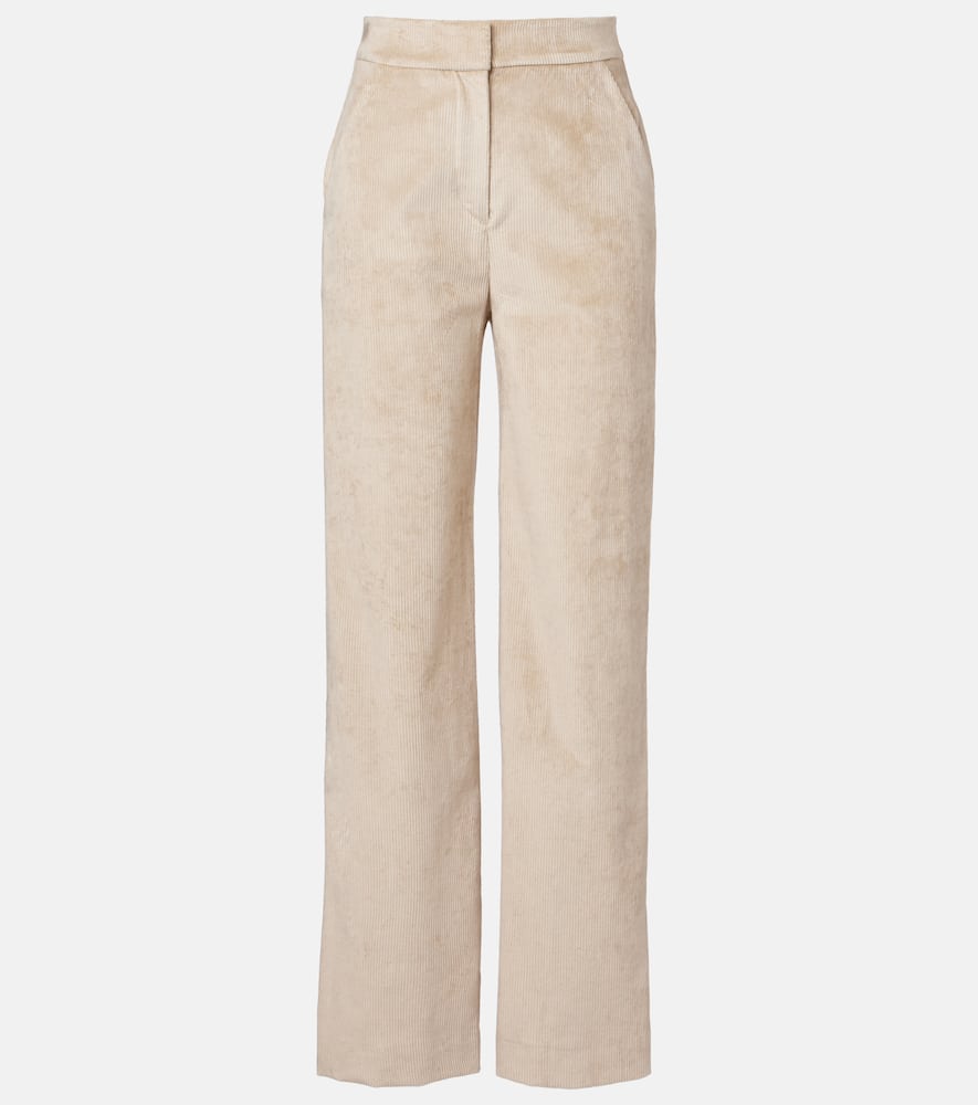 Veronica Beard Grigore Cotton-blend Corduroy Wide-leg Pants In Brown