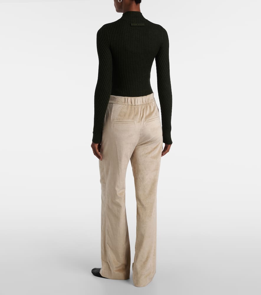 Veronica Beard Grigore Cotton-blend Corduroy Wide-leg Pants In Brown