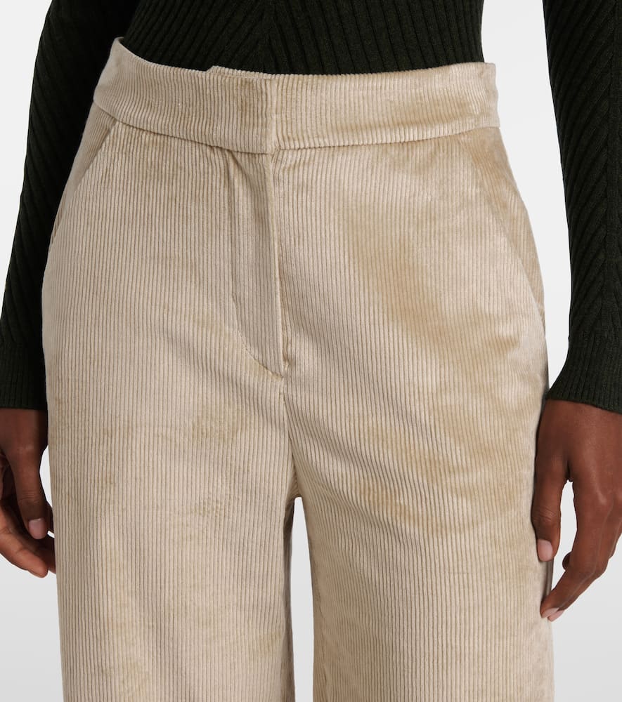 Veronica Beard Grigore Cotton-blend Corduroy Wide-leg Pants In Brown