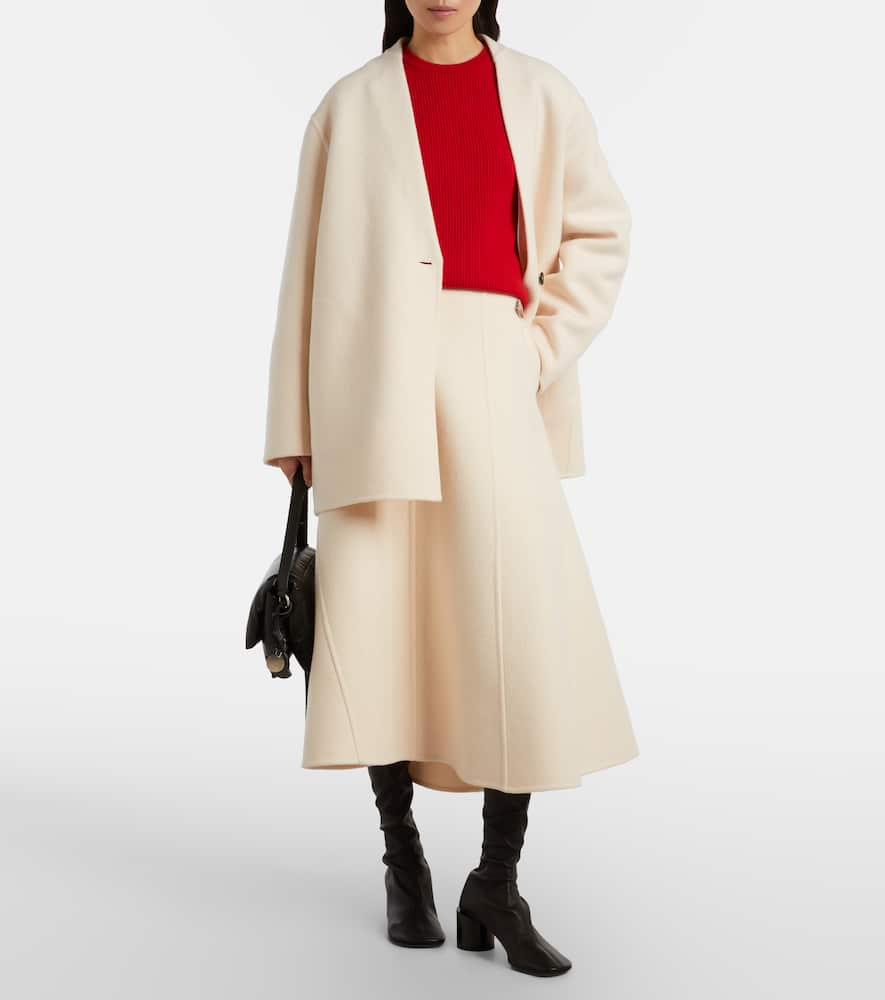 Moncler Genius X Jil Sander Virgin Wool Sweater In Red