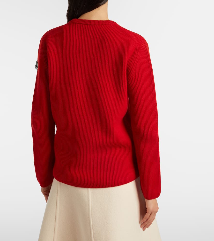 Moncler Genius X Jil Sander Virgin Wool Sweater In Red