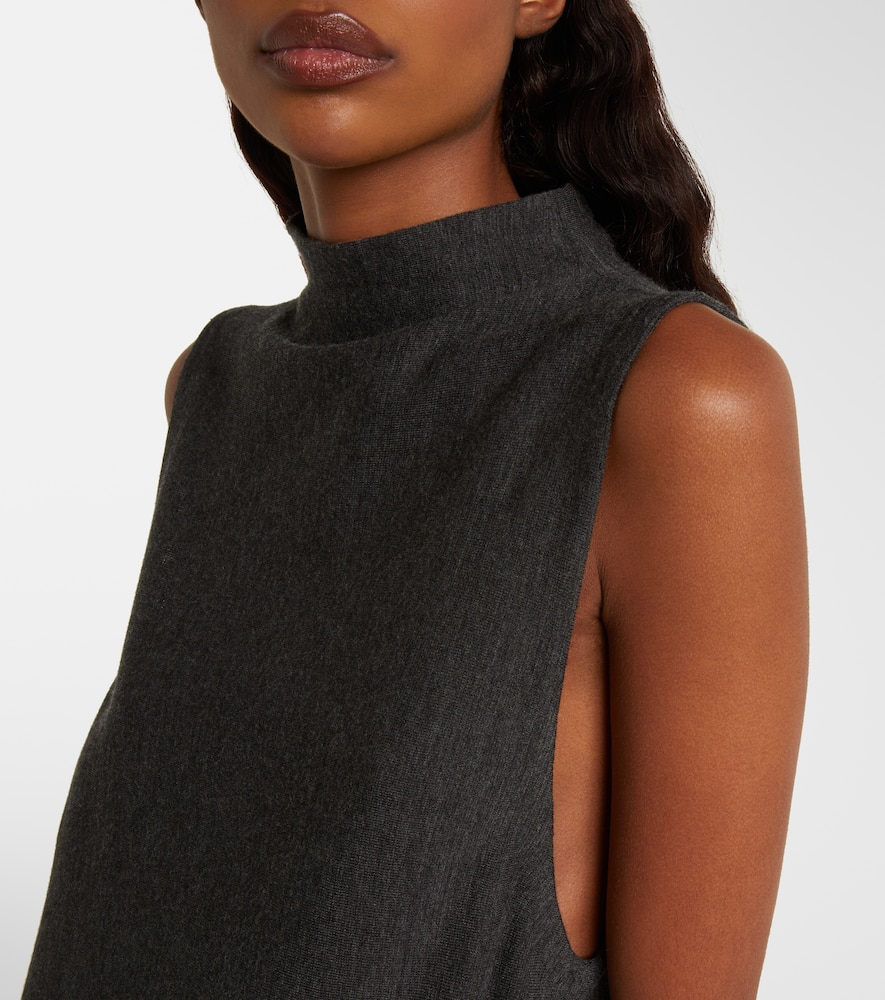 Khaite Margo Wool Maxi Dress In Gray