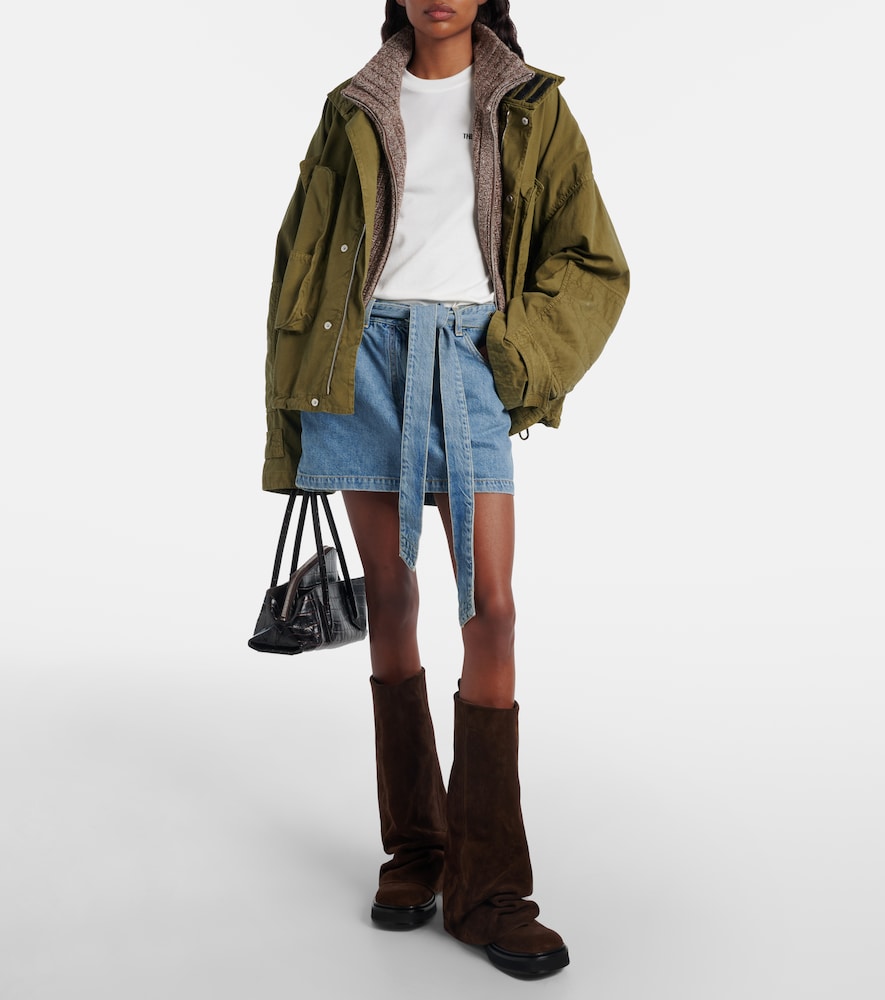 The Attico Embroidered wool and cashmere cardigan