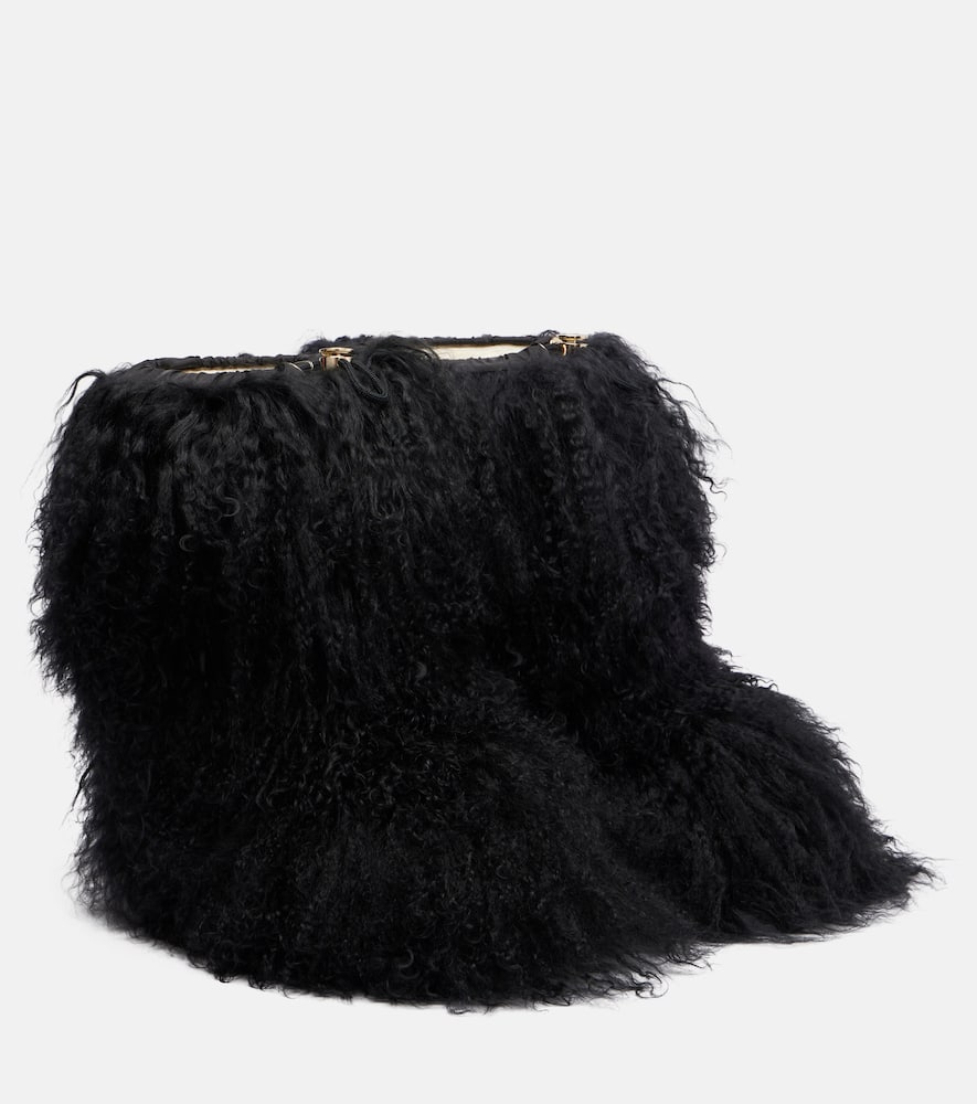 Bogner Les Arcs Shearling Snow Boots In Black