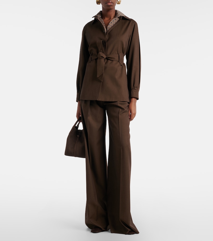  Max Mara Max Mara Belted Virgin Wool Blazer 