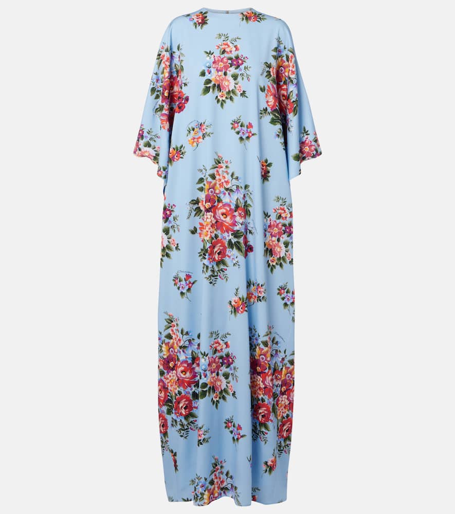 Dolce & Gabbana Floral Silk-blend Kaftan In Multi