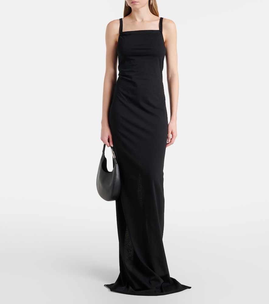 Rick Owens Temple layered cotton jersey maxi dress