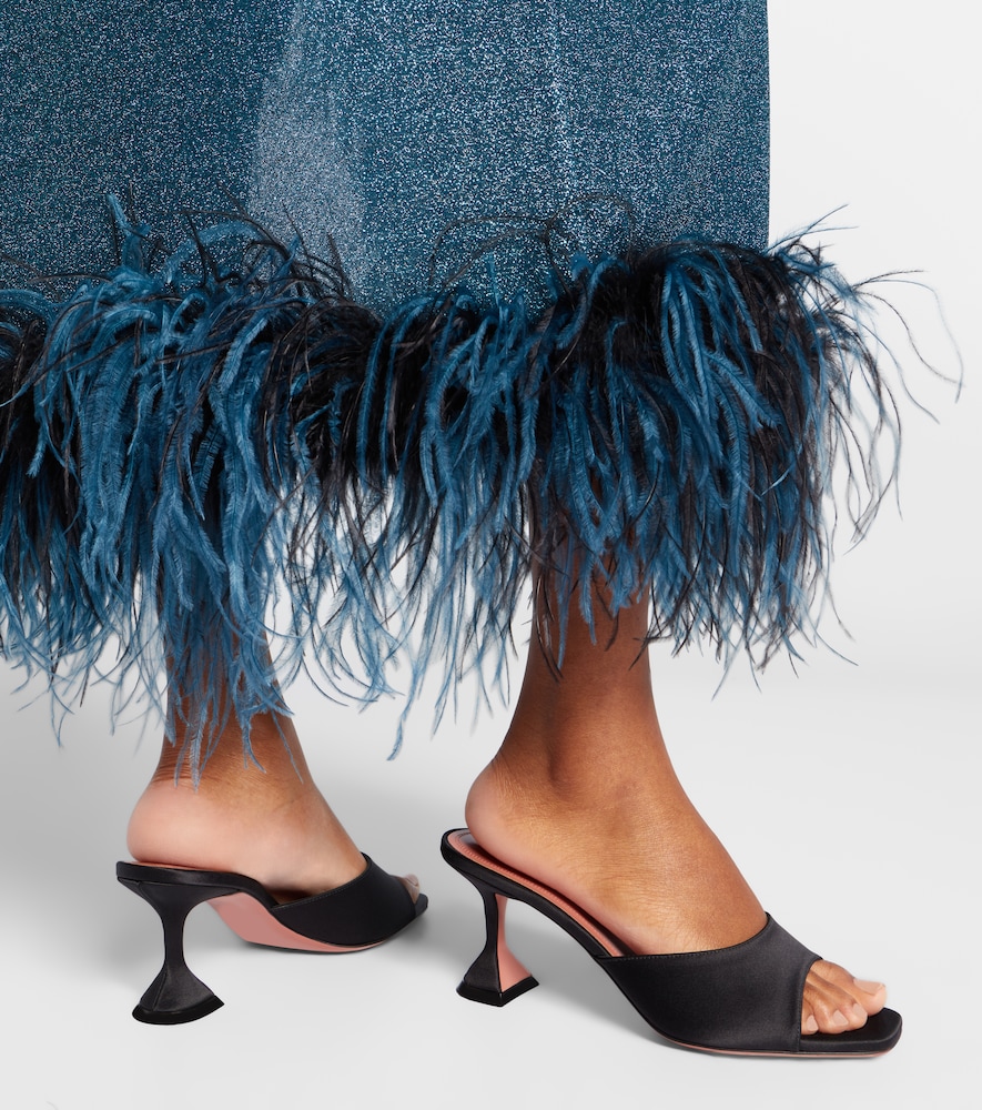 Amina Muaddi Lupita 70 satin mules