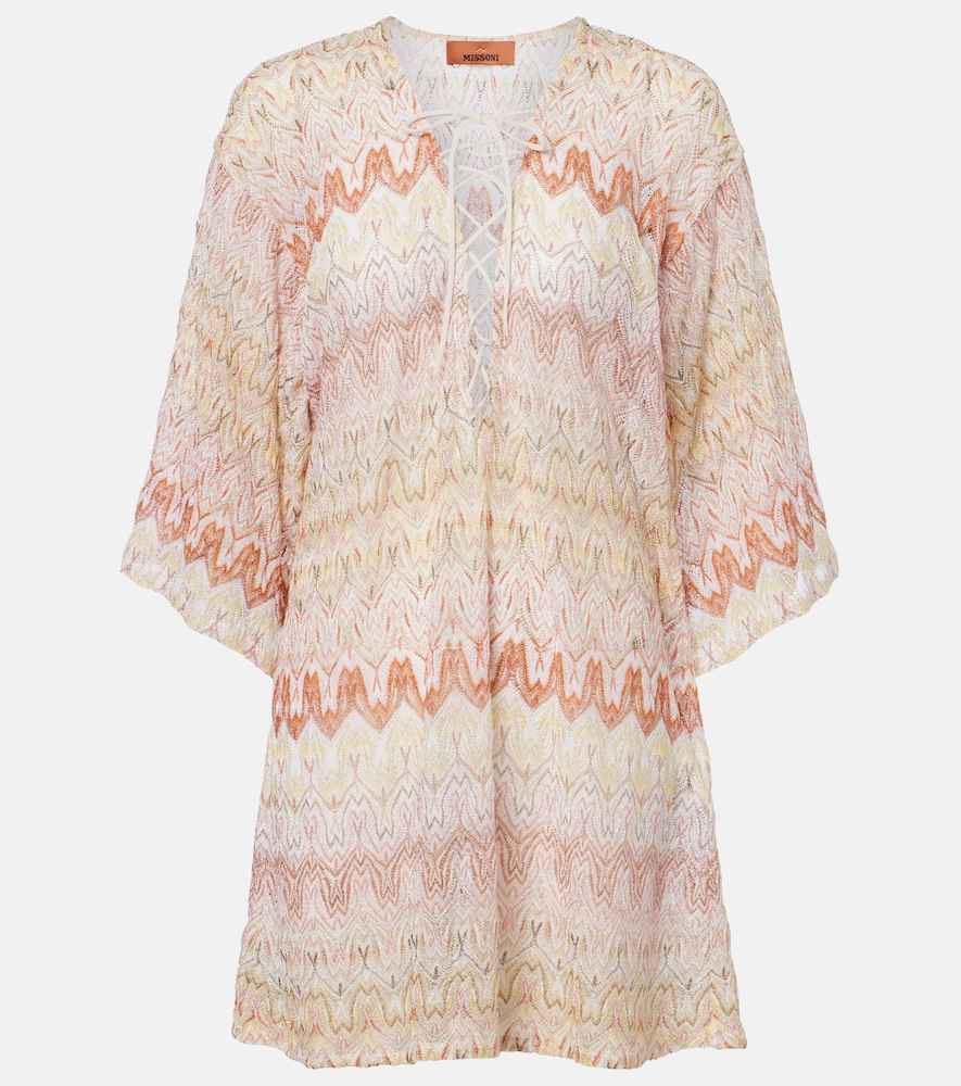 Missoni Mujer Multicolor Vestido De Playa De Lamé En Zigzag- Mytheresa