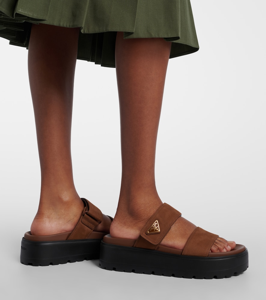 Prada Leather platform sandals
