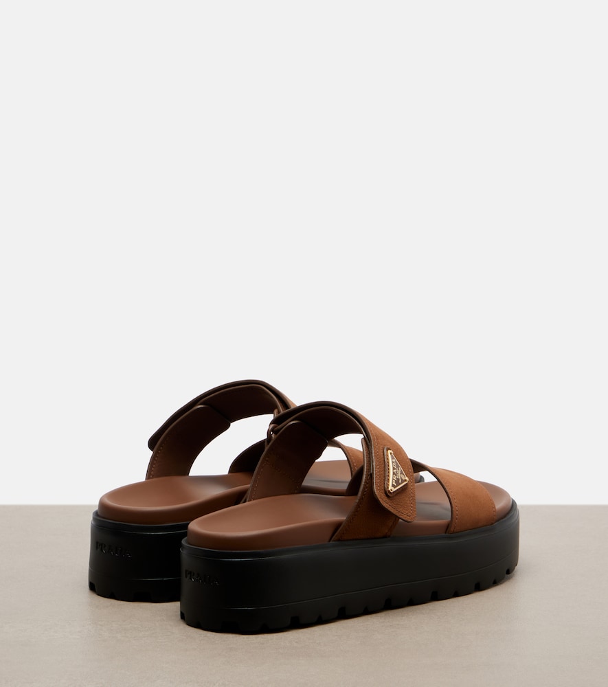  Prada Prada Leather Platform Sandals 