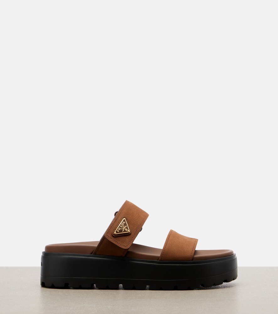  Prada Prada Leather Platform Sandals 