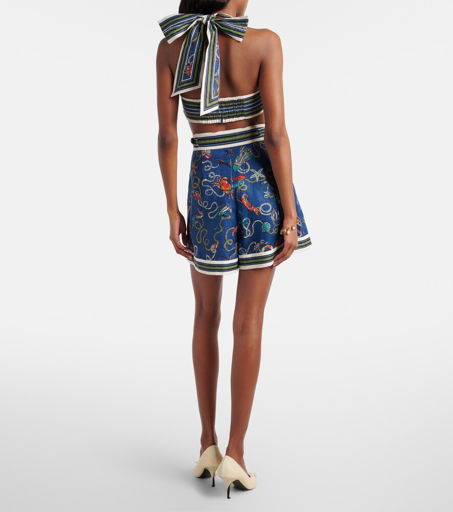  Alemais Alemais Cove Printed Linen Shorts 