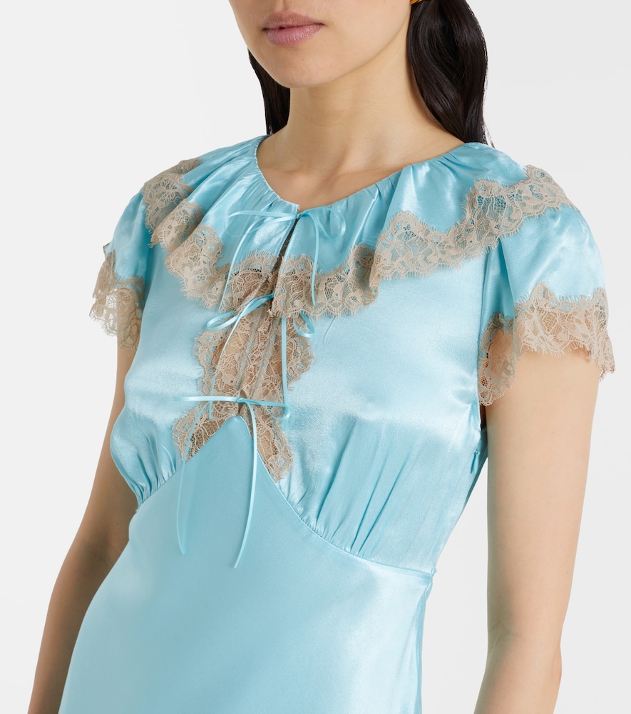  Rixo Rixo Midikleid Viviene Aus Satin Mit Spitze 