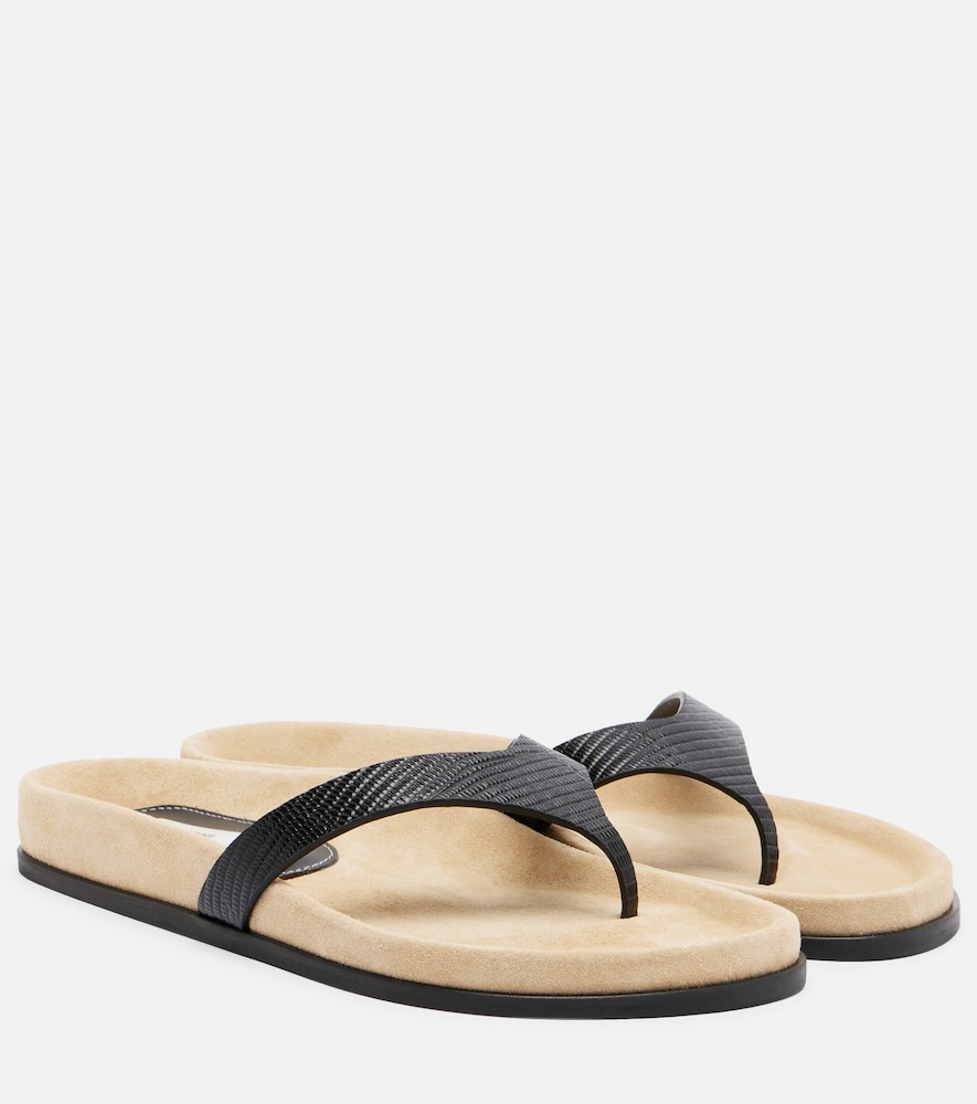 Toteme Leather thong sandals - Women's Shoes
