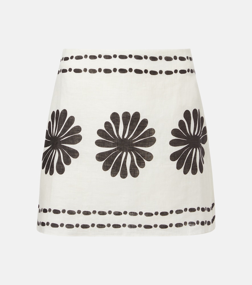 Eve Floral Linen Miniskirt