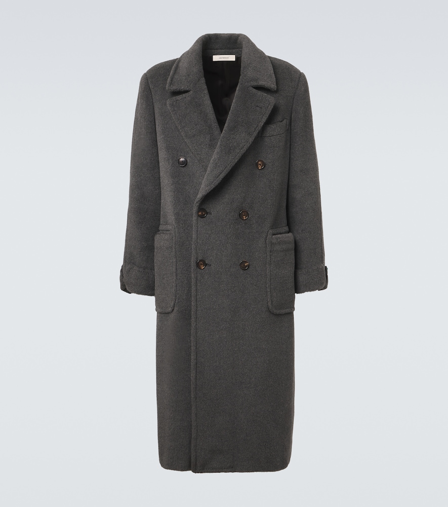 Umit Benan Gianni Alpaca And Wool Coat In Gray