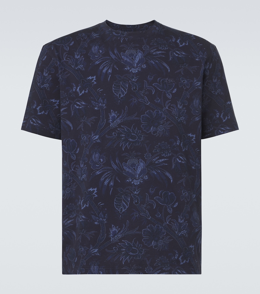 T-shirt in cotone con stampa floreale